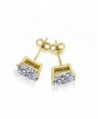 Princess Earrings Sterling Silver Zirconia