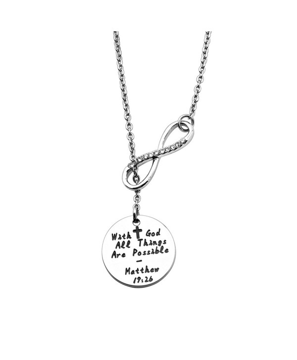 WUSUANED Possible Infinity Religious Inspirational - Infinity disc necklace - CH1882N4559