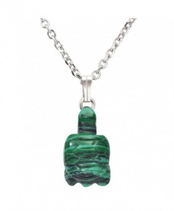 QGEM Natural Gemstone Tortoise Necklace