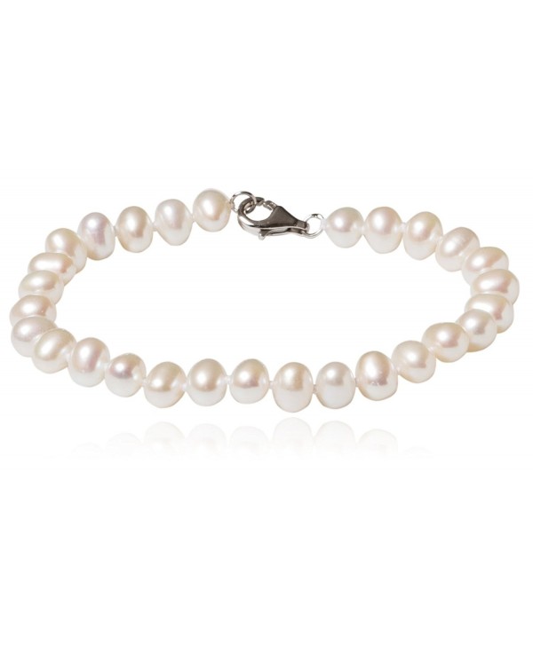 SilverLuxe Sterling Silver Genuine Freshwater Pearl Necklace /Bracelet 5-6mm - CZ184LYYQAD