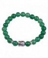 JoyaGift Natural Crystal 8mm Gemstone Chakra Buddha Head Stretch Bracelet Mixed Combination - C5128TRM8UH