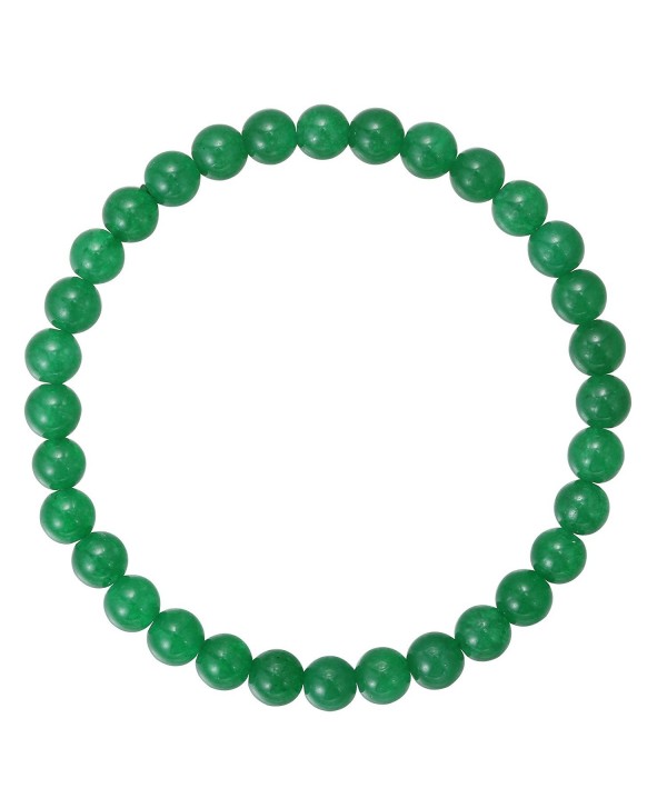 BRCbeads Gemstone Bracelets Gemstones Birthstone - Green Jade - CE12J5ZMDZ7