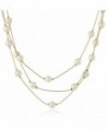 Signature 1928 "Collection" Adjustable Strandage Necklace- 16" - Gold-Tone/White Pearl - C611J75FBOL