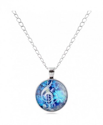 lureme Time Gem Series Fashion Silver Plated Disc Pendant Charm Necklace for Women and Girl (NLS002) - C112FNIKFEV