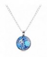 lureme Time Gem Series Fashion Silver Plated Disc Pendant Charm Necklace for Women and Girl (NLS002) - C112FNIKFEV