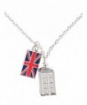 Doctor Who Tardis Union Jack Chain Necklace - C111I556RHT