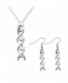 Godyce Dna Serotonin Necklace and Earrings Women Jewelry - Silver Plated With Gift Box - C112K8ZP0AR