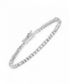 4.46 Carat Genuine White Topaz .925 Sterling Silver Bracelet - C1183CYXD7Y