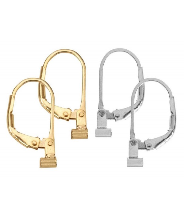 Convertiblez 2 Pair of Earring Converters Post to Lever Back 10k Gold Plated and Silver Alloy - C3121XSGMR9