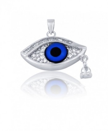 Sterling Pendant Zirconia Dangling Tear drop