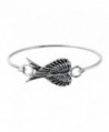 SENFAI New Fashion 3 Colors Female Lovely Jewelry Wire Bangle Bracelet Openable Heart Angel Wings Bracelet - CD12DZ2OB0V