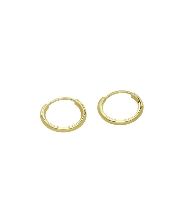 14k Gold Small Endless Hoop Earrings for Ears- Cartilage- Nose or Lips- (0.4" Diameter)-10mm - CL11TT48K11