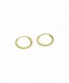 14k Gold Small Endless Hoop Earrings for Ears- Cartilage- Nose or Lips- (0.4" Diameter)-10mm - CL11TT48K11
