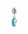 LovelyJewelry Baby Blue Shoe Charm Dangle Beads For Bracelet - CO11TC1FNJX