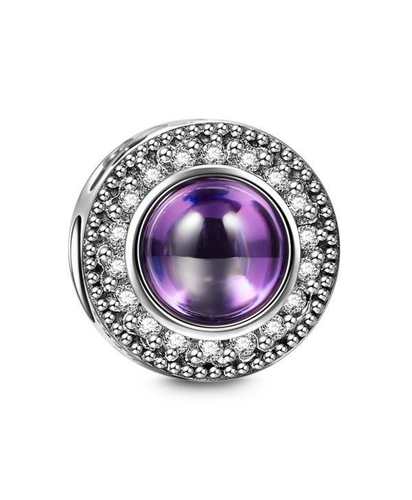 Gifts for Her- NinaQueen "Wishing Charms" 925 Sterling Silver Purple Charms for pand&oumlra bracelets - CW12IFMNLMZ