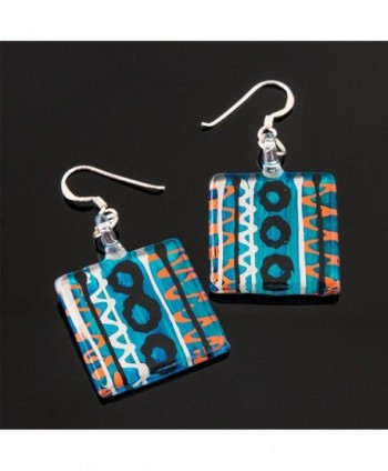 Sterling Silver Painted Multi Colored Earrings