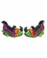 Colorful Glittery Halloween Witch's Shoes Stud Earrings (H137) - CY1825DNQHS