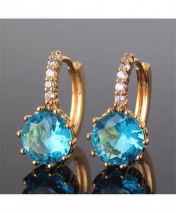 GULICX Yellow Acquamarine Crystal Earrings