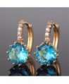 GULICX Yellow Acquamarine Crystal Earrings