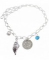 Large Bridal Ankle Bracelet Shell- Light Blue Round Crystal- Simulated White Pearl and Six Pence - CE12HC19CRN