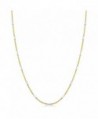 Two-Tone Sterling Silver 1.25mm Bar Station Gold Plated Rolo Chain Necklace - CI1896HXDLU