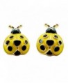 DaisyJewel Yellow Ladybug Stud Earrings - CX110S9CVGL