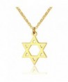 Yolanda Dainty Gold Jewish Star of David Pendant Necklace for Women Stainless Steel Jewelry - CY184UZRE5G