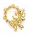 Akianna Gold tone Swarovski Crystals Christmas