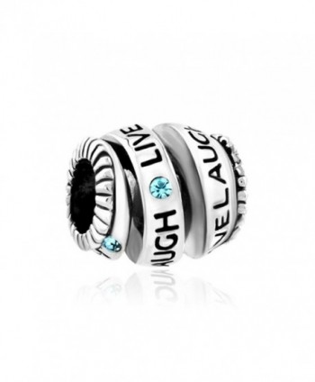 ReisJewelry Live Love Laugh Charm Trinity Ring Spiral Charms Bead For Bracelet - CH1850EIAZ6
