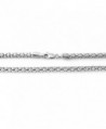 Solid Sterling Silver Rhodium Plated 4.2mm Popcorn Chain Necklace- 16" 18" 20" 22" 24" - CX11MQ4VA6R
