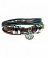 Lotus Flower Charm Leather Zen Yoga Bracelet For Men- Women- Teens in Gift Box - CA12HBGS671