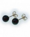 Gold Black Created Round Earrings