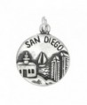Sterling Silver Oxidized San Diego America's Finest City Charm - C911DIRCFMZ