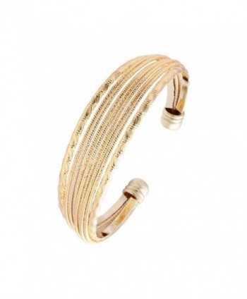 SENFAI Western Style New Multilayer Punk Vintage Cuff Bracelets Bangle Copper Opened Trendy Wide Bangles - CO12GMI08VV