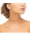 Sterling Aquamarine Teardrop Necklace Accents in Women's Choker Necklaces