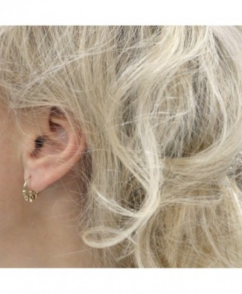 Yellow Gold Claddagh Hoop Earrings in Women's Hoop Earrings