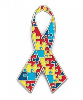 Autism Awareness Ribbon Pin Fundraiser 10 Pack - CY115UJMDWV