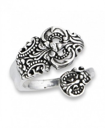 Open Adjustable Celtic Spoon Vintage Ring Sterling Silver Thumb Band Sizes 6-10 - CM18205Q4LK