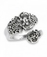 Open Adjustable Celtic Spoon Vintage Ring Sterling Silver Thumb Band Sizes 6-10 - CM18205Q4LK