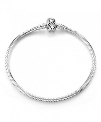 Bracelet 925 Sterling Silve Basic Charm Bracelet Snake Chain Long Way Fine Jewelry for Women - Silver 8.3inches - CZ188HUGE9M