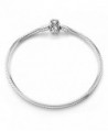 Bracelet 925 Sterling Silve Basic Charm Bracelet Snake Chain Long Way Fine Jewelry for Women - Silver 8.3inches - CZ188HUGE9M