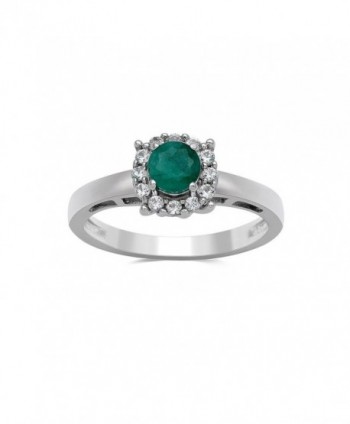 Jewelili Sterling Emerald Sapphire Necklace in Women's Jewelry Sets