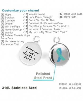 MyIDDr Custom Engraved Awareness Charm in Women's Charms & Charm Bracelets