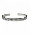 Love Is Patient. Love Is Kind Hand Stamped 1/4" Aluminum Cuff Bracelet - CO12N0C59US