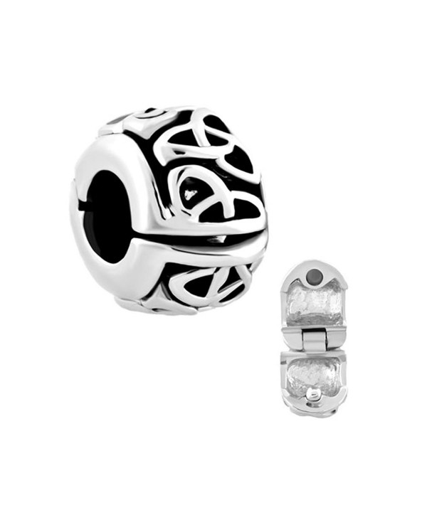 ReisJewelry Irish Celtic Knot Clip Lock Charm Spacer Charm Beads For Bracelet - CJ1868DLY9N
