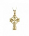 Celtic Cross Necklace Engraved Gold Plated Irish Made Jewelry by Tara - C4116EI6YZ9