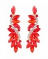 BriLove Marquise Filigree Chandelier Gold Tone - Ruby Color Gold-Tone - CL18C7K58M4