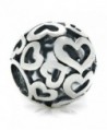 BELLA FASCINI Open Heart Bead Charm Sterling Silver Fits Compatible Bracelets and Bangles - CI128RVCX6J