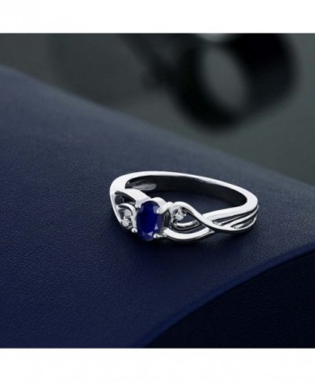 Sterling Sapphire Diamond Engagement Available in Women's Wedding & Engagement Rings