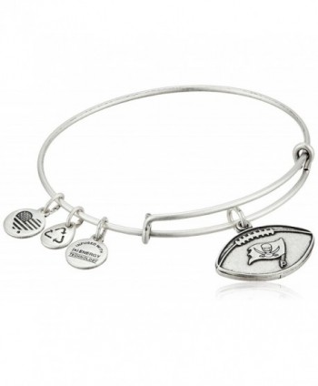 Alex and Ani Womens NFL Tampa Bay Buccaneers Football Bangle - Rafaelian Silver - CA11WUVZUTF